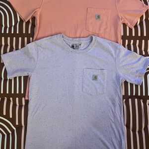 Carhartt Women’s Short Sleeve Pocket Tees - Pink & Lavender